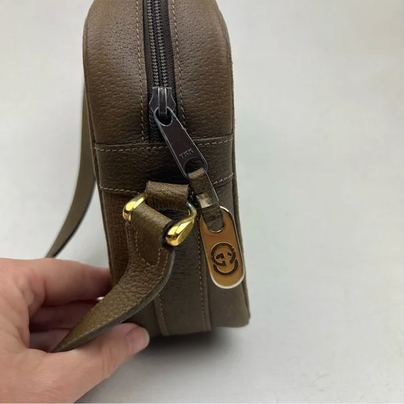 Gucci Vintage Ophidia Leather Web Green and Red Strip Textured Crossbody Handbag - Picture 6 of 15